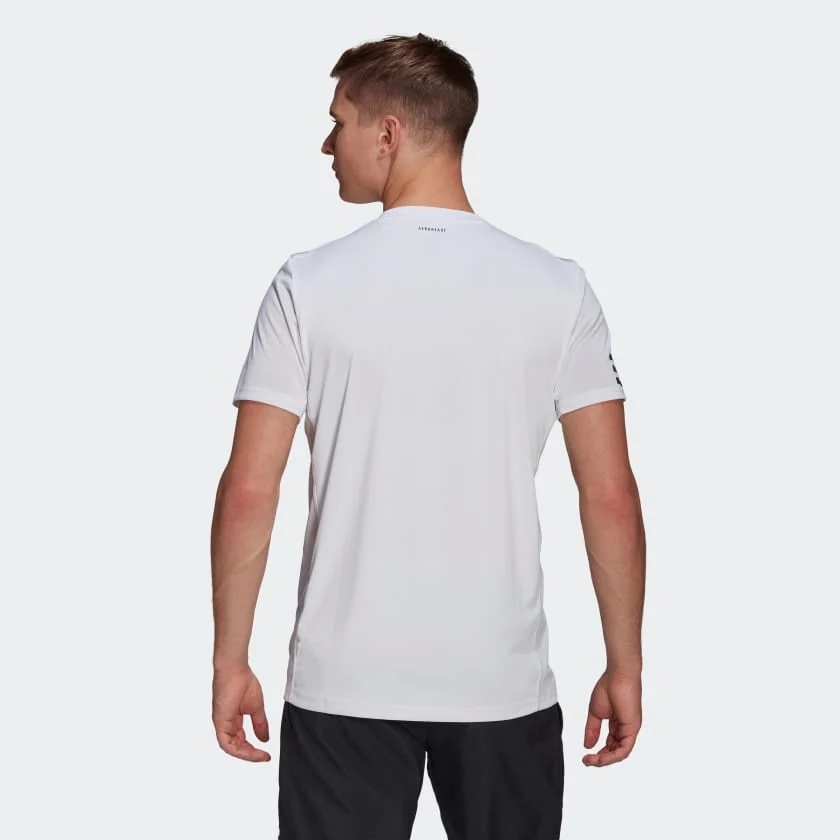 Adidas Club Tennis 3-Stripes Tee - White - Image 5