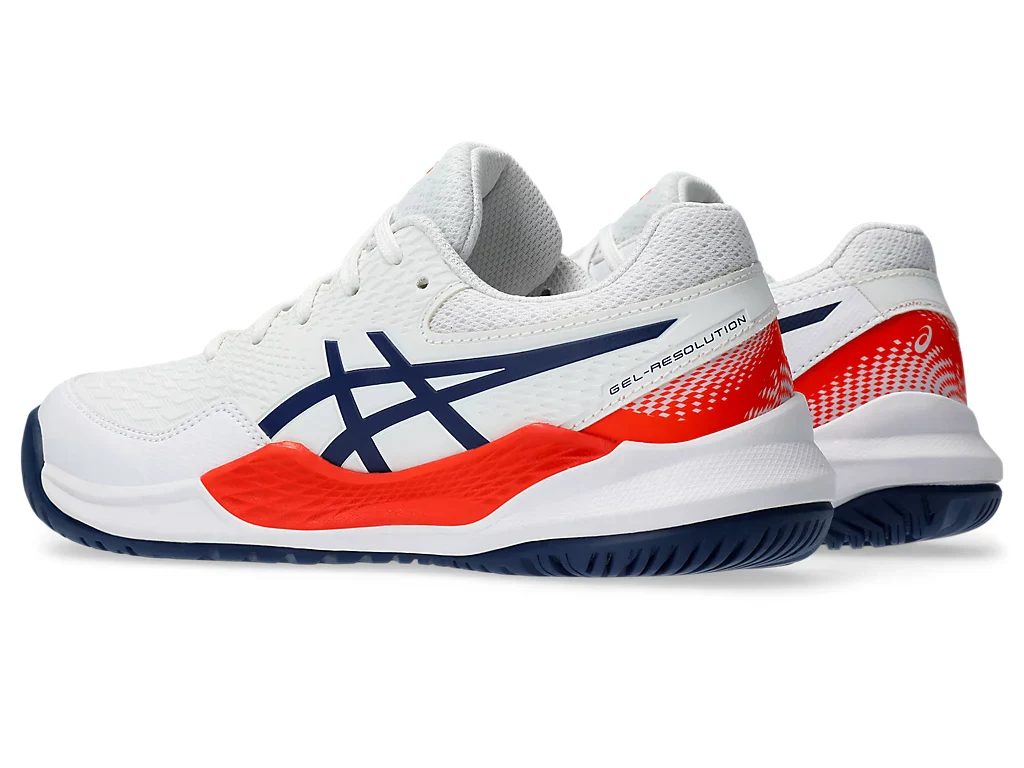 Asics Gel Resolution 9 Grade School Junior Tennis Shoes - Image 3