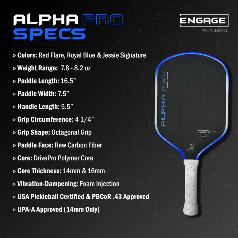 Engage Alpha Pro Pickleball Paddle - Image 6