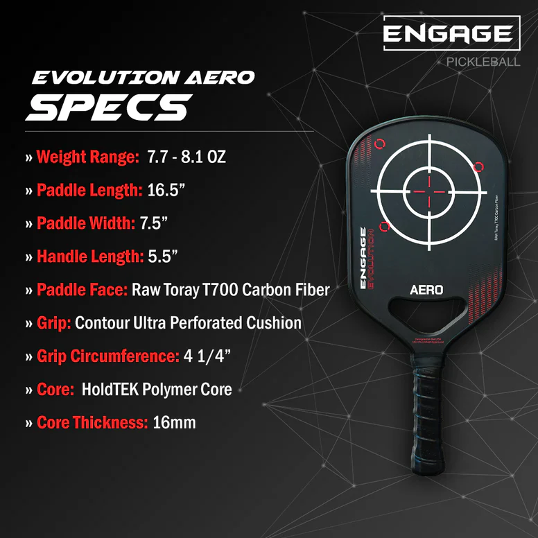 Engage Evolution Aero Pickleball Paddle - Image 3