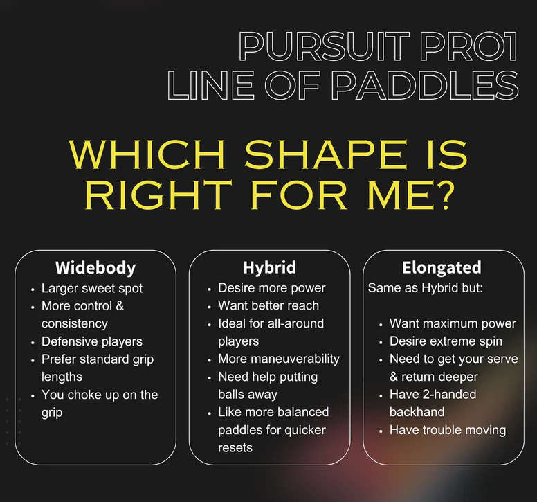 Engage Pursuit Pro1 Hybrid Pickleball Paddle - Image 8