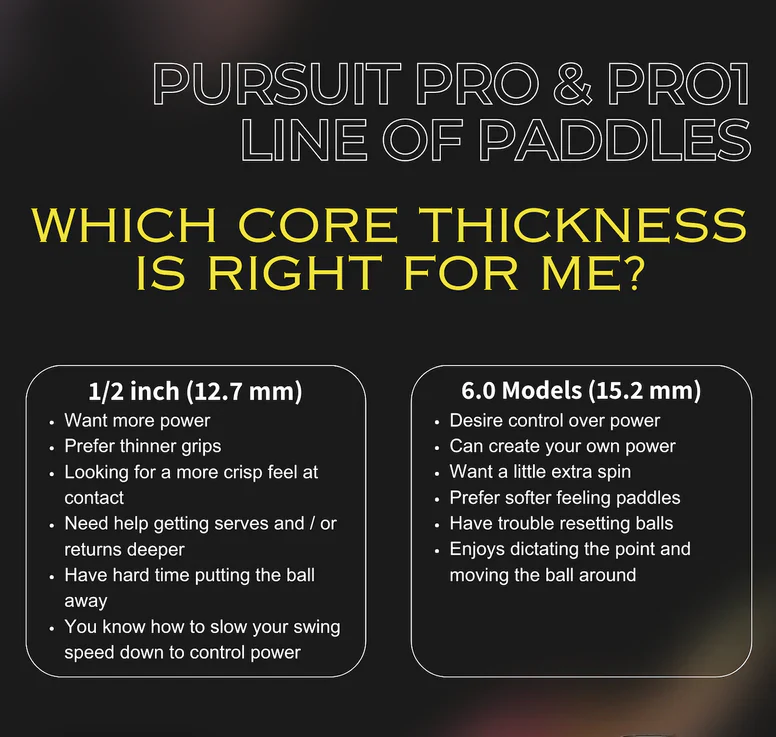 Engage Pursuit Pro1 6.0 Hybrid Pickleball Paddle - Image 7