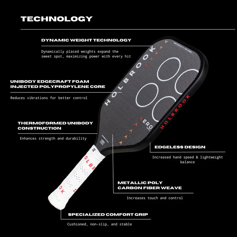 Holbrook Pro Aero Metallic T 16mm Pickleball Paddle - Image 6