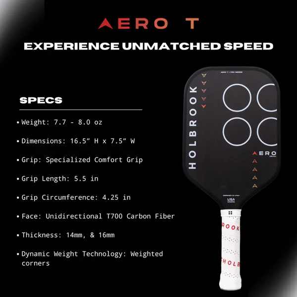 Holbrook Pro Aero T (Elongated) Pickleball Paddle - Image 7