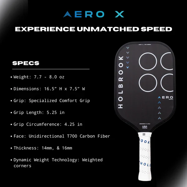 Holbrook Pro Aero X (Hybrid) Pickleball Paddle - Image 7