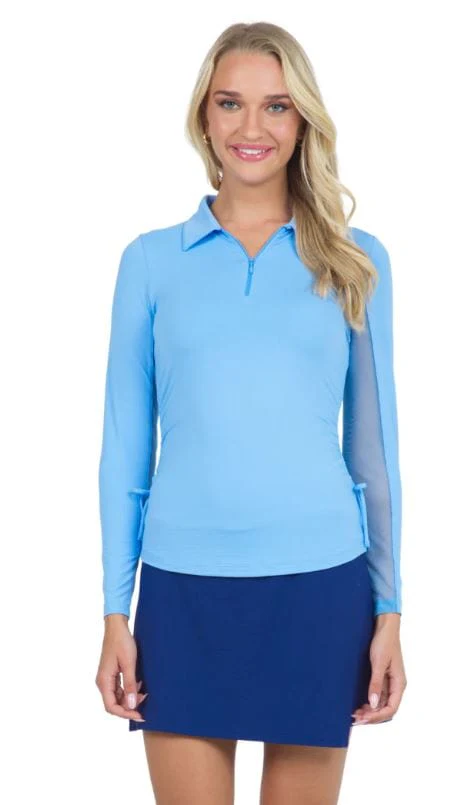 IBKUL Women's Adjustable Long Sleeve Zip Polo - Image 10