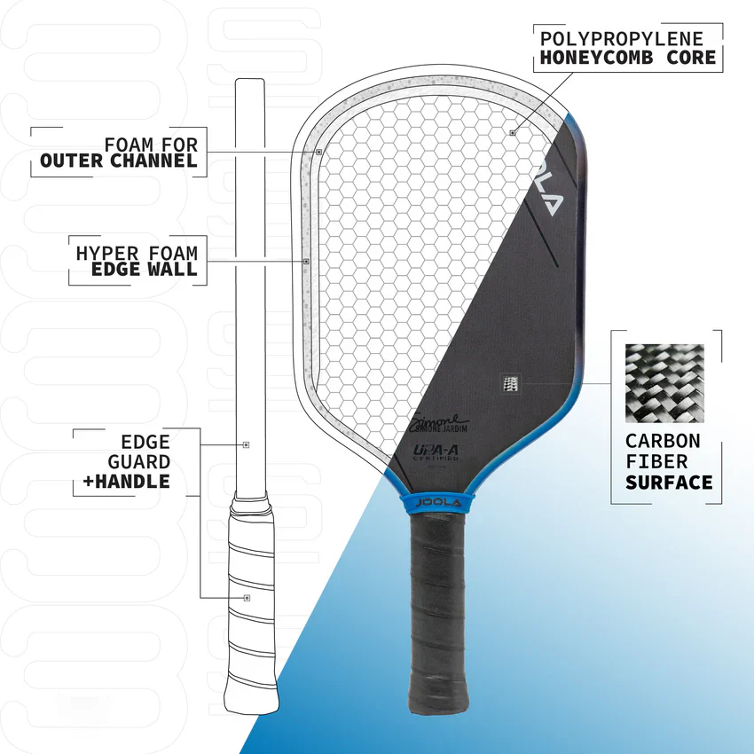 JOOLA Simone Jardim Hyperion 3S 16mm Pickleball Paddle - Image 7