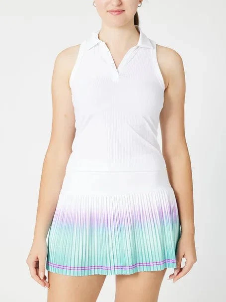 Women's K Swiss Core Sleeveless Rib Tennis Polo