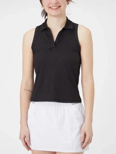 Women's K Swiss Core Sleeveless Rib Tennis Polo - Image 6