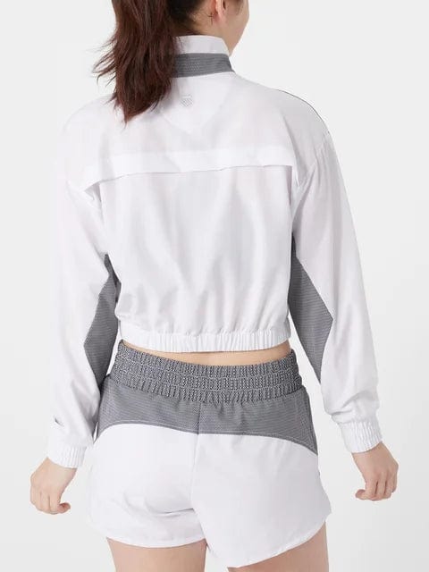 Women's K-Swiss Crop Long Sleeve Quarter Zip Tennis Top - Image 3