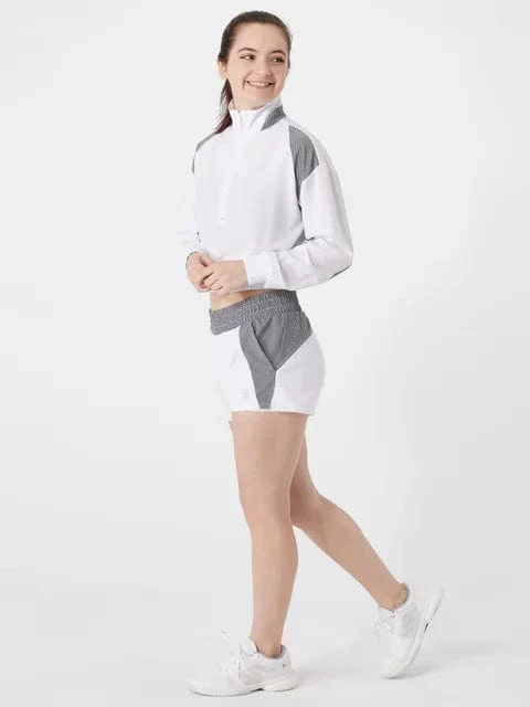 Women's K-Swiss Crop Long Sleeve Quarter Zip Tennis Top - Image 4