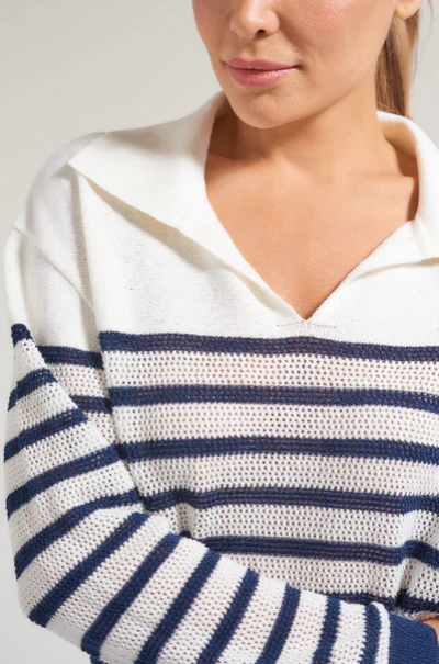 L'Oeuf Poché Pointelle Racquets Sweater