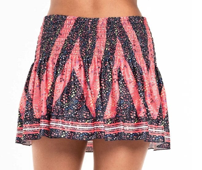 Women's Lucky In Love Long Flower Power Smocked Tennis Skirt - Image 2