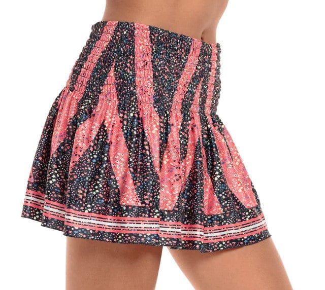 Women's Lucky In Love Long Flower Power Smocked Tennis Skirt - Image 3