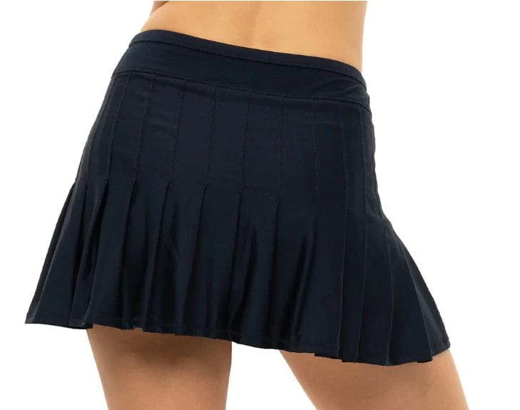 Lucky In Love Womens Long Retro Pleated Tennis Skirt - Image 2