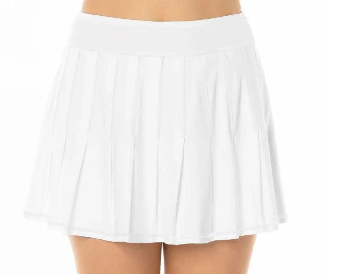 Lucky In Love Womens Long Retro Pleated Tennis Skirt - Image 6