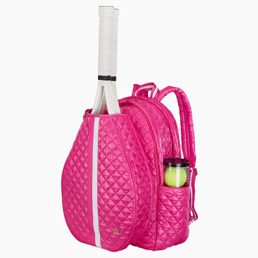 Oliver Thomas 24+7 Tennis Backpack- Fuchsia White Stripe - Image 3