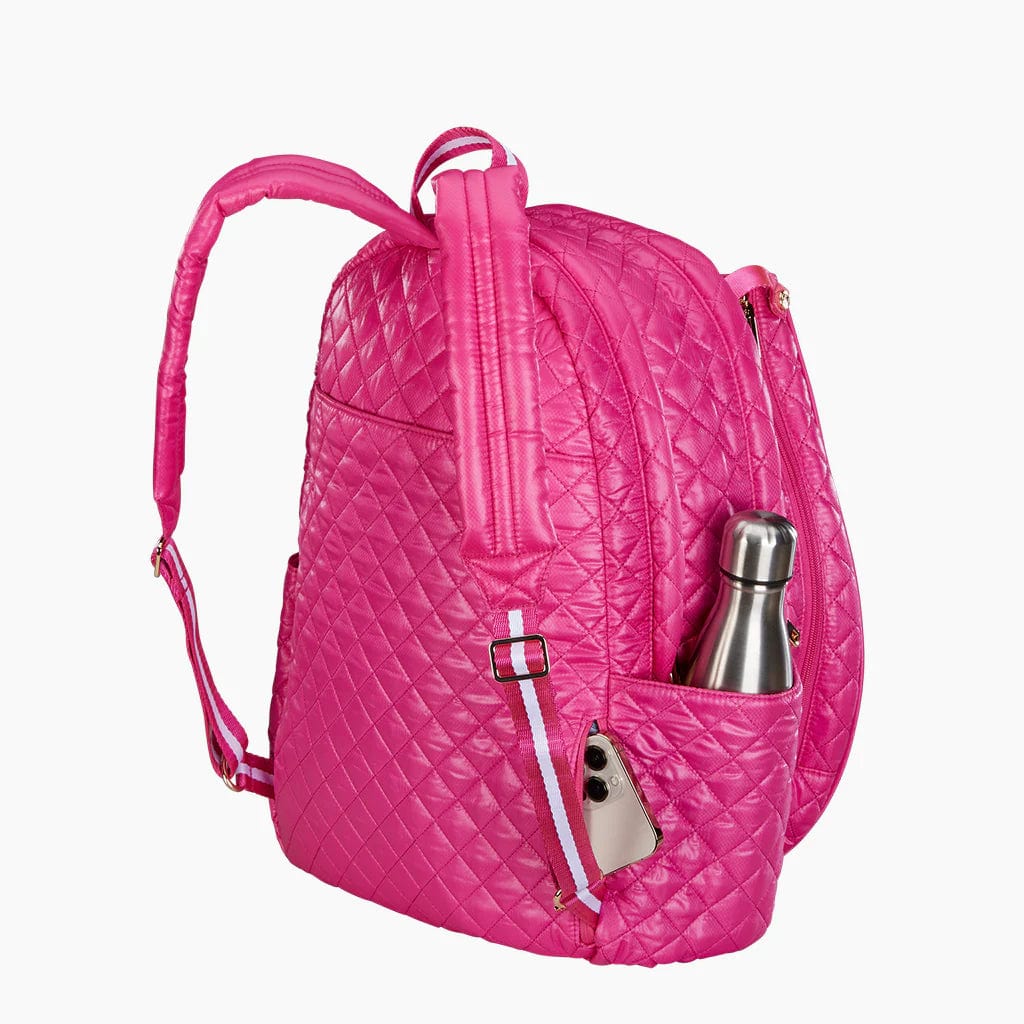 Oliver Thomas 24+7 Tennis Backpack- Fuchsia White Stripe - Image 4