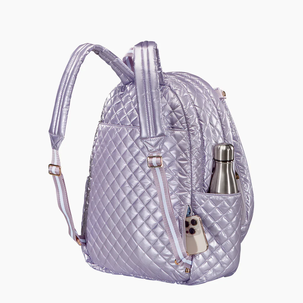 Oliver Thomas Wing Woman Tennis Backpack - Lavender Metallic - Image 4