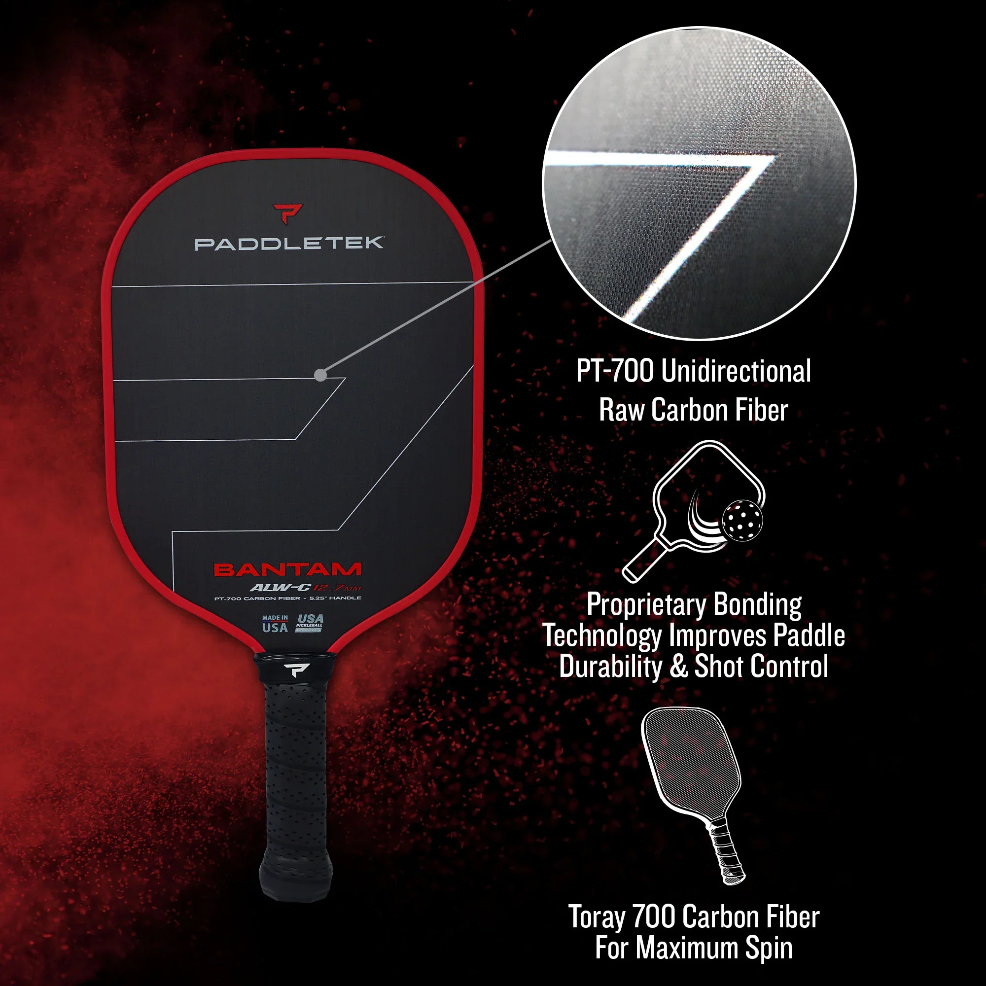 Paddletek Bantam ALW-C 12.7 Pickleball Paddle - Image 5
