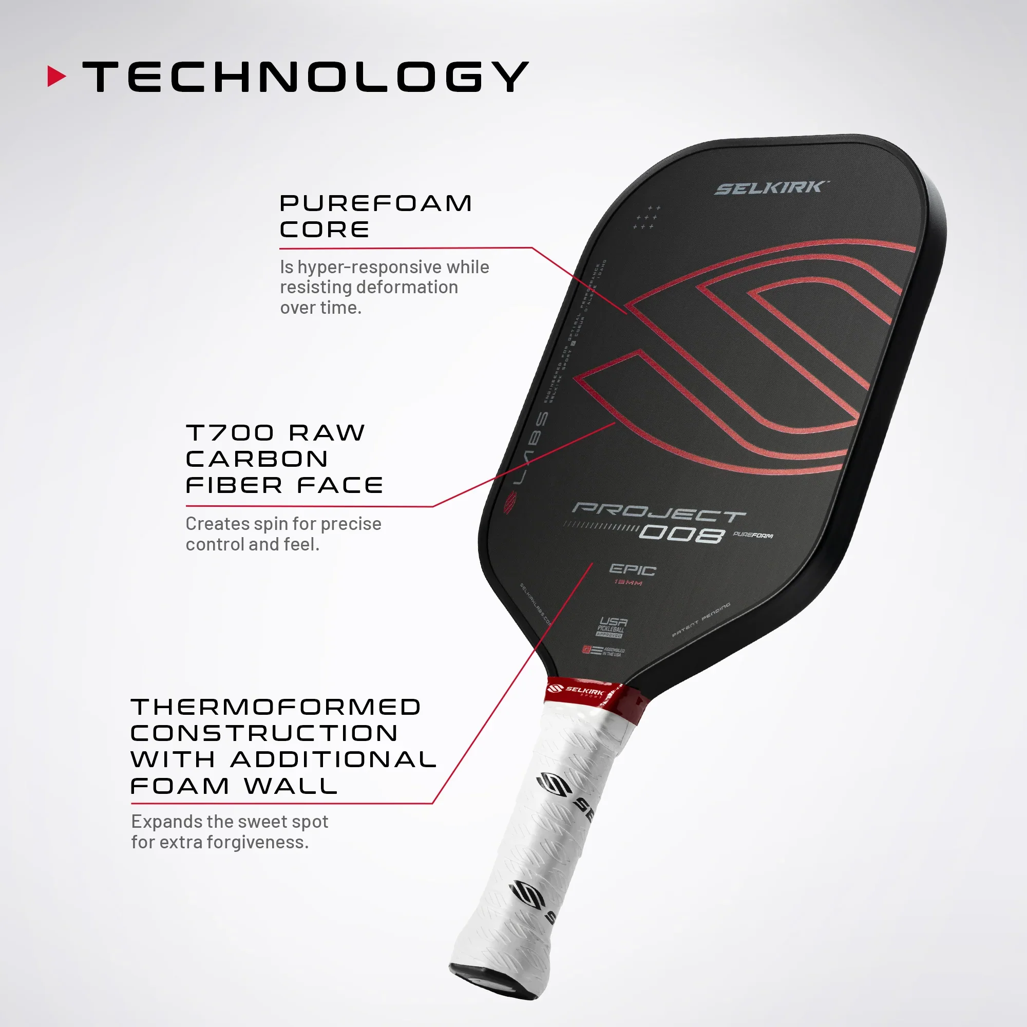 Selkirk Labs Project 008 13mm Pickleball Paddle - Image 5