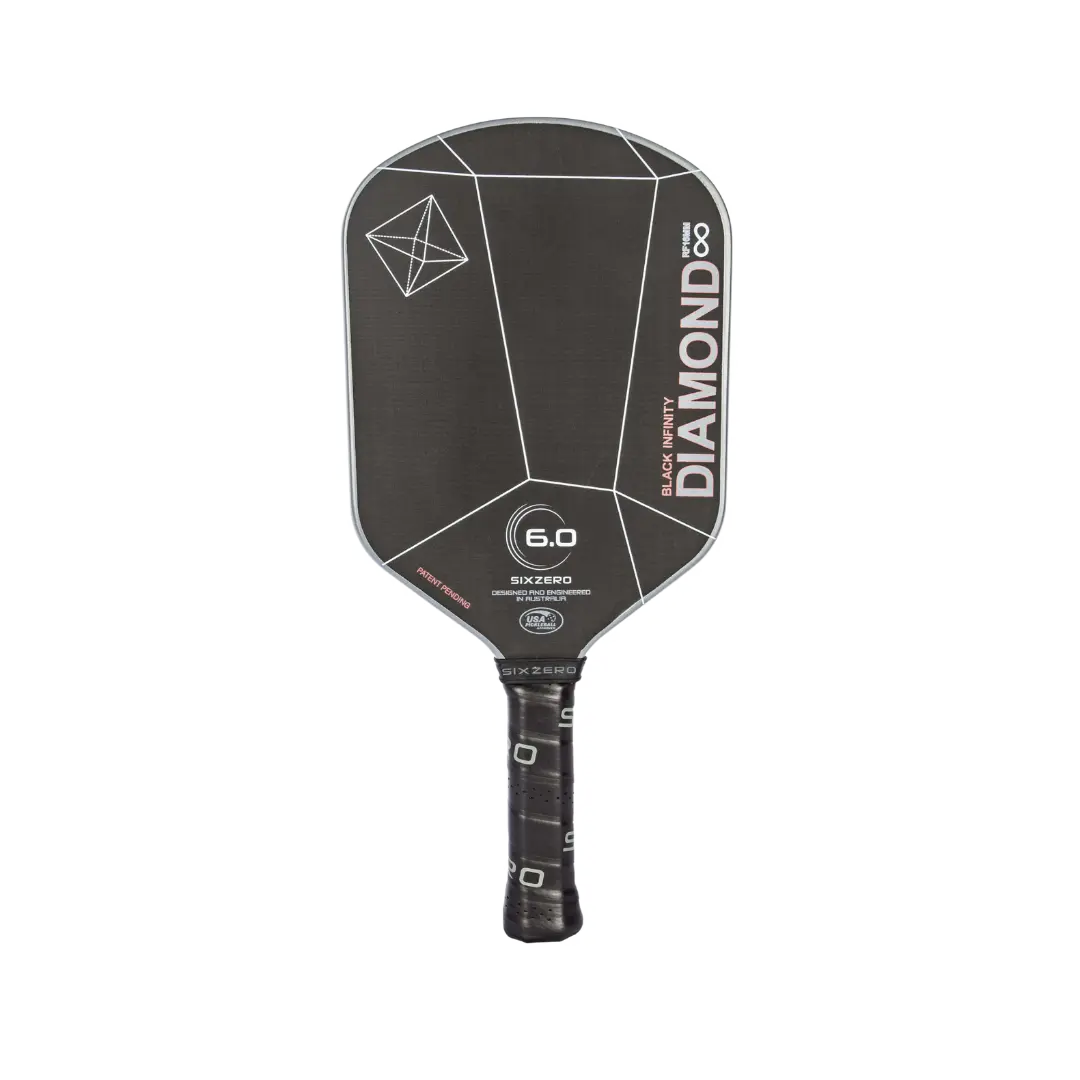 Six Zero 6.0 Infinity Edgeless Black Diamond Power Pickleball Paddle