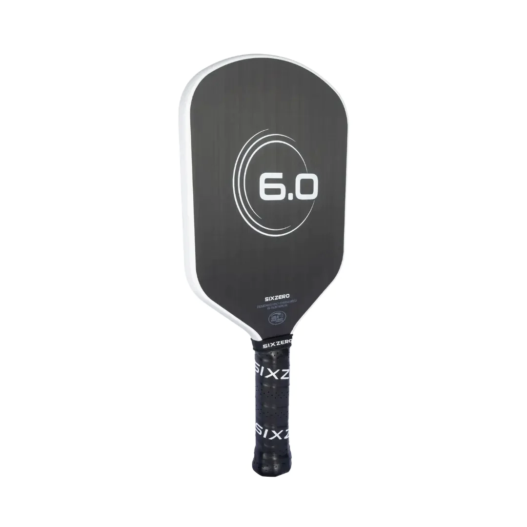 Six Zero 6.0 Infinity Edgeless Double Black Diamond Control Pickleball Paddle - Image 4