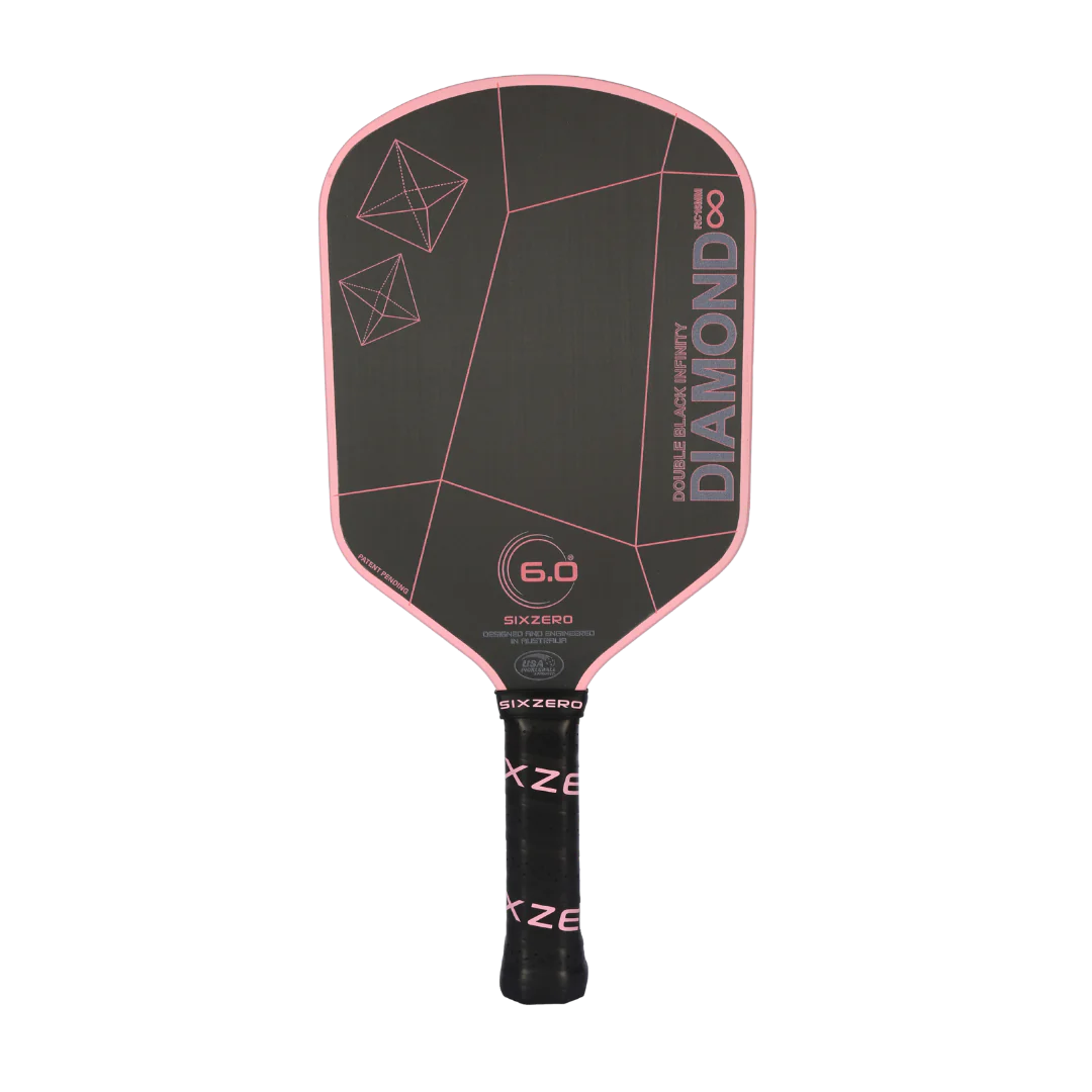 Six Zero 6.0 Infinity Edgeless Double Black Diamond Control Pickleball Paddle - Image 8