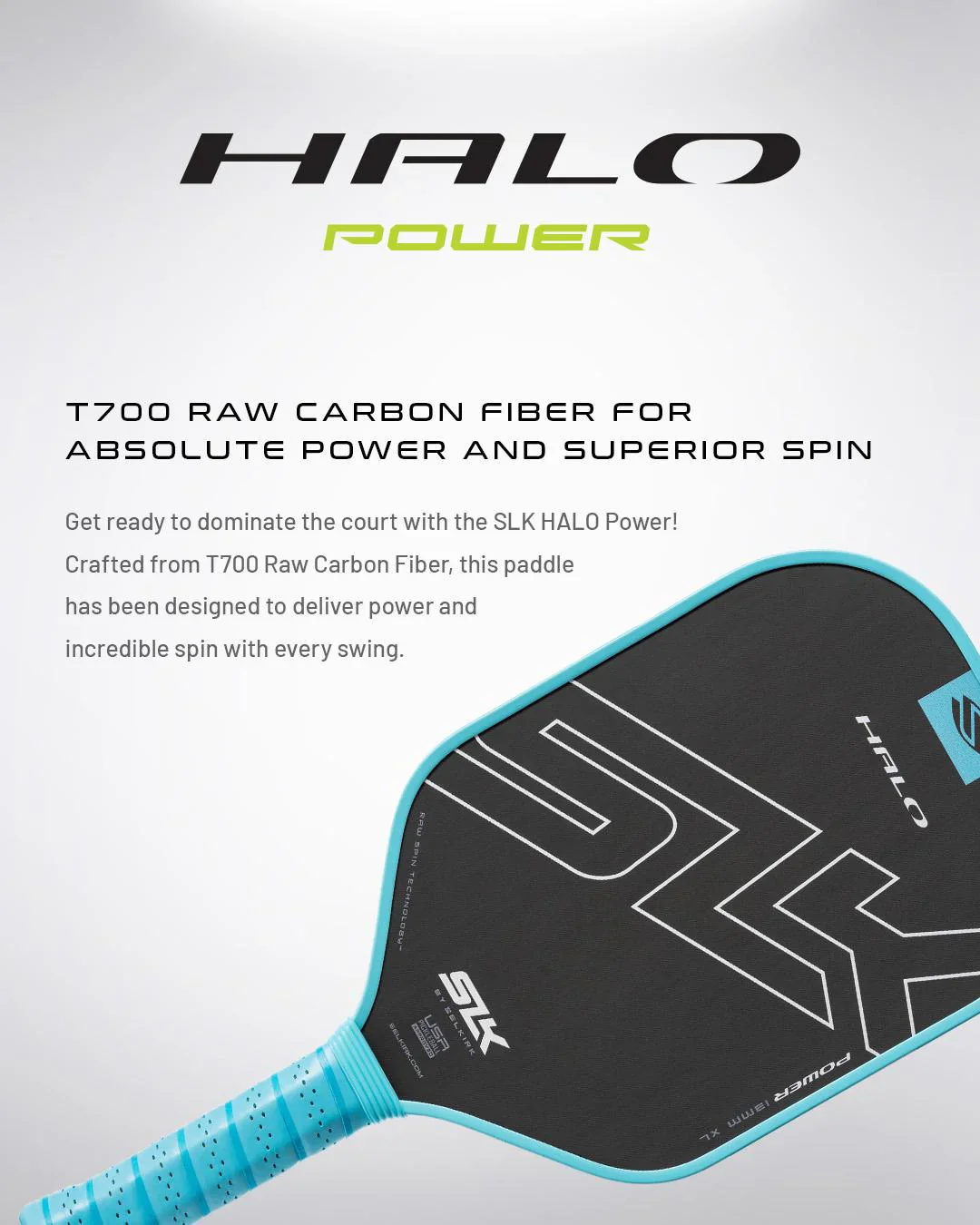 SLK Halo Power XL Pickleball Paddle - Image 3