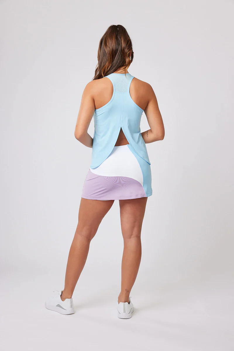 Women's Sofibella Racerback Overlay Tank - Image 4
