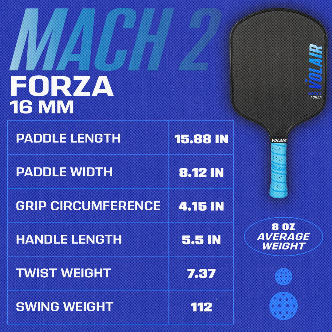 Volair Mach 2 Forza Pickleball Paddle - Image 4