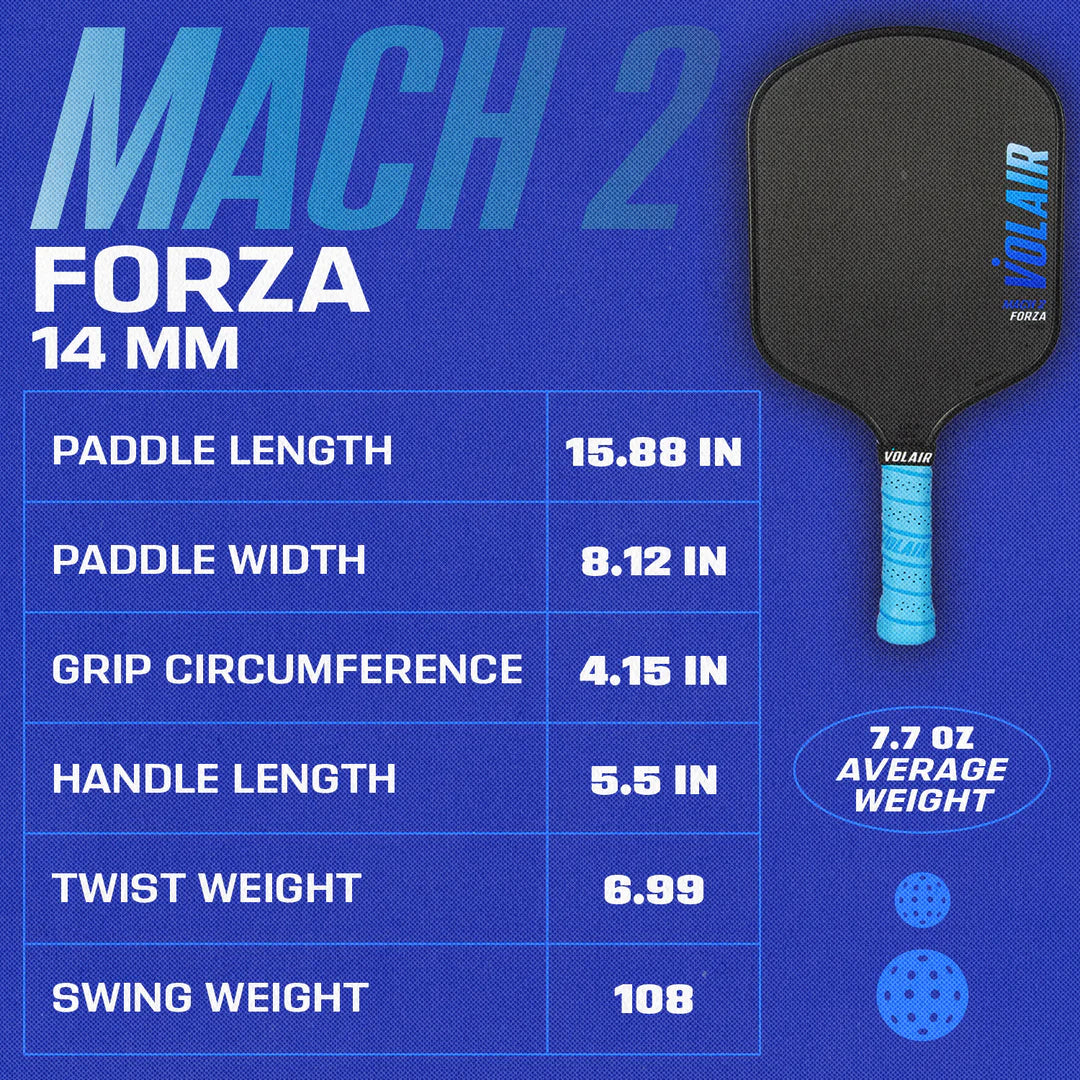 Volair Mach 2 Forza Pickleball Paddle - Image 5