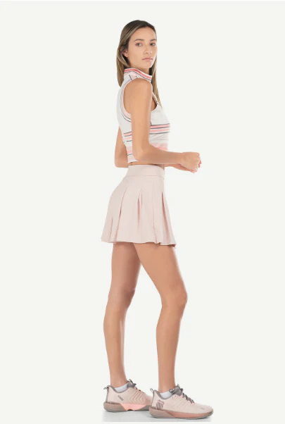 Women's K-Swiss Accelerate Tennis Crop Top-Flamingo - Image 3