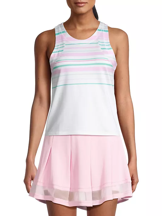 Women's Lucky in Love Deco in Love Stripe Tank - Image 2