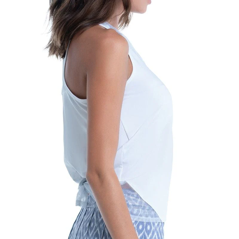 Women's Lucky In Love Ikat Tie Back Tennis Tank - Image 2