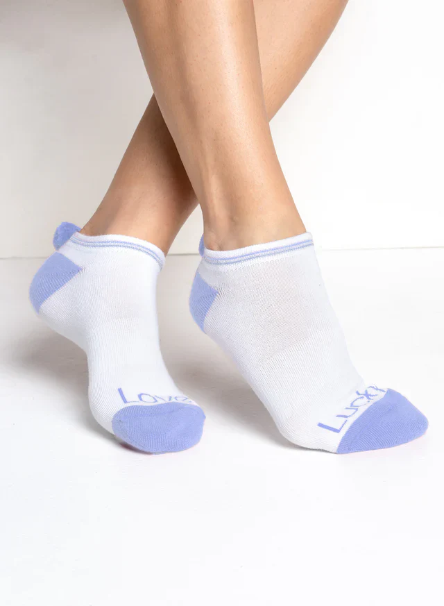 Women's Lucky in Love Lavender Love Low Cut Socks - Image 2