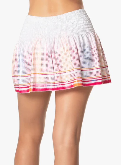 Women's Lucky in Love Long Classic Stripe Smocked Skirt - Image 4