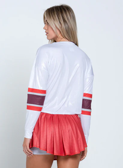 Women's Lucky in Love Metallic Long Sleeve - Image 4