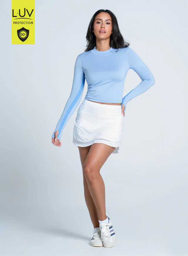 Women's Lucky in Love Mock Neck Hip Fit Long Sleeve - Image 2