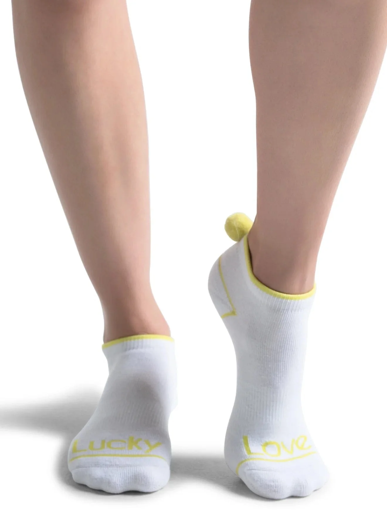 Women's Lucky in Love Pom Low Cut Socks - Image 3