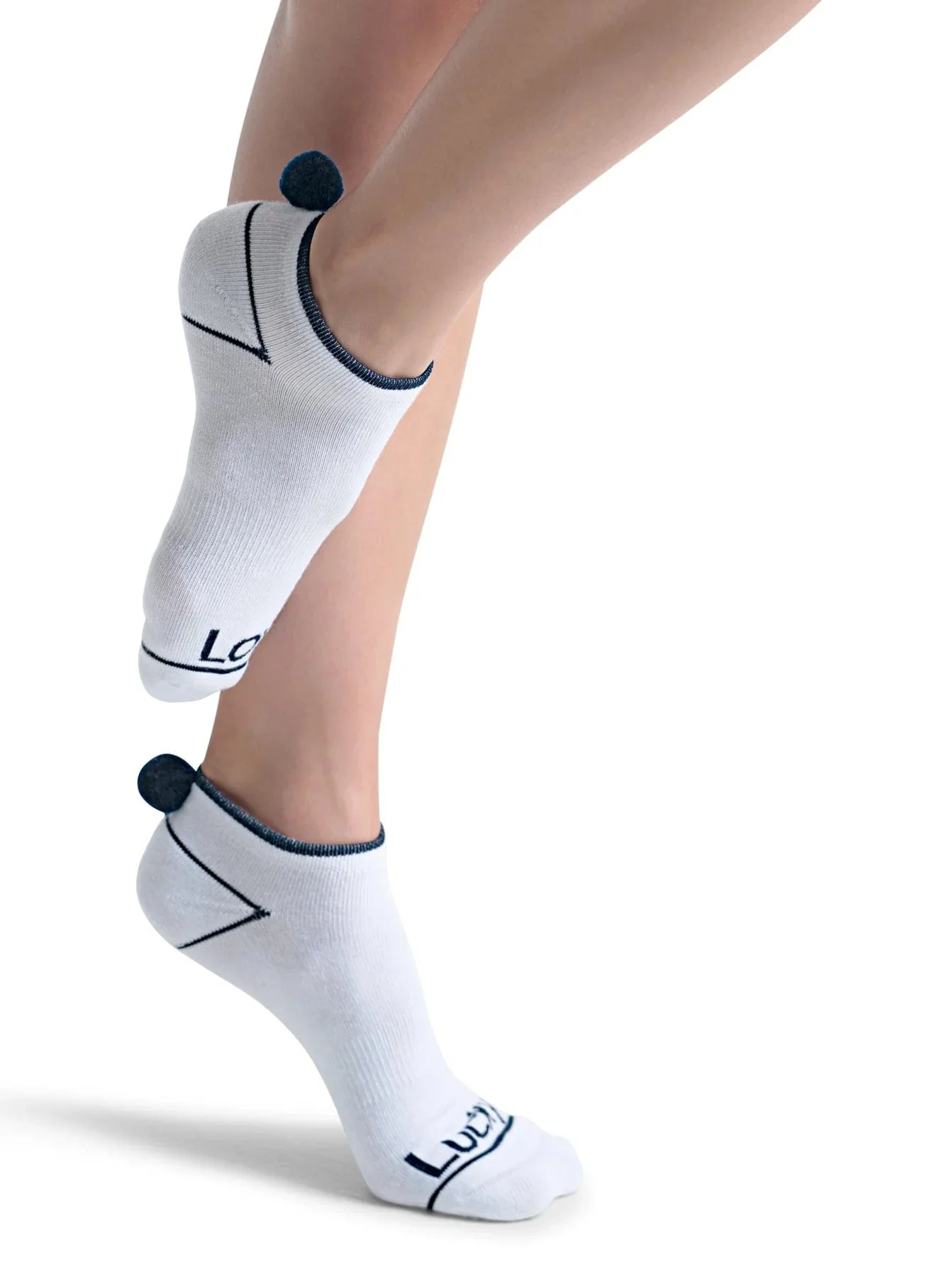 Women's Lucky in Love Pom Low Cut Socks - Image 3