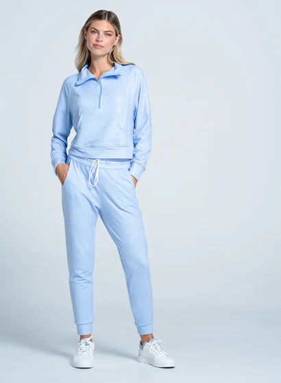 Women's Lucky in Love Renew Heather Quarter Zip Long Sleeve - Image 2