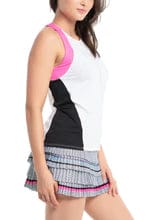Women's Lucky In Love Scuba High Neck Tennis Tank - Image 2