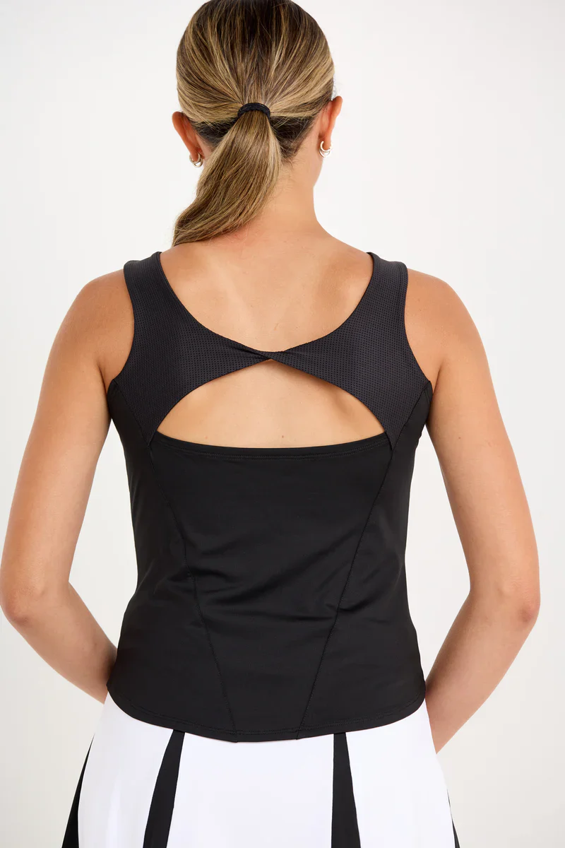 Women's Sofibella Twist Back Tank - Monochrome - Image 3