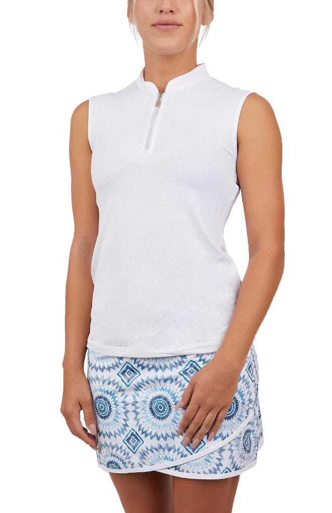 Women's Sofibella Zip Sleeveless Tennis Top